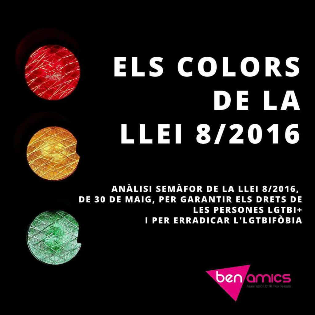 Ben Amics lanza la campaña #ElsColorsdelaLlei con motivo del 5º aniversario de la aprobación de la Ley LGTBI balear
