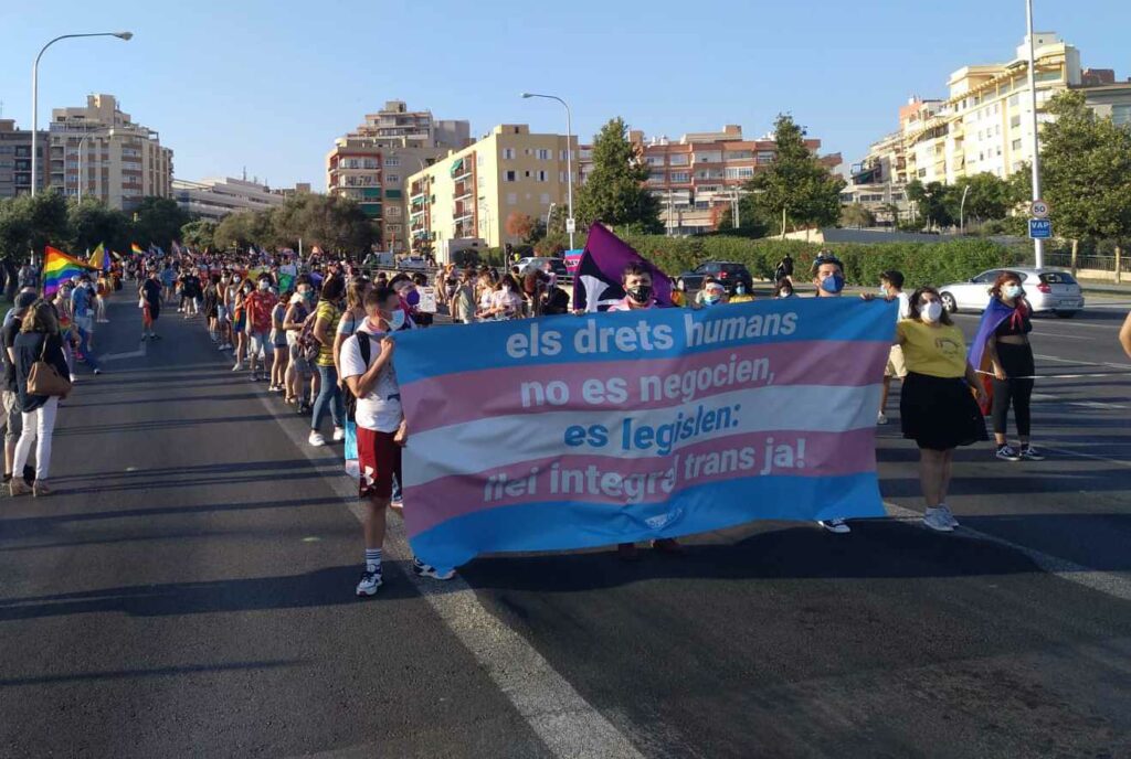 Más de 1.000 personas se manifiestan por una ley estatal trans* en Palma